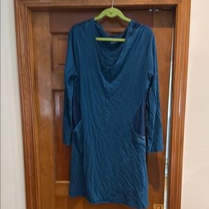 Teal Long-Sleeve Dress